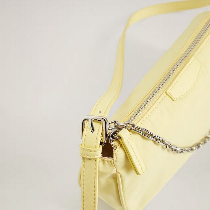 Excelsior baguettetaske til kvinder smart underarmstaske til kvindelig dame nylon enkel skuldertaske bærbar kædetaske
