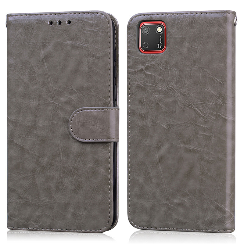 per Huawei Y5p custodia portafoglio coperchio custodia in pelle Flip retrò per Huawei Y5p custodia per telefono sottile Fundas per Huawei Y5P custodia magnetica in Tpu: grigio