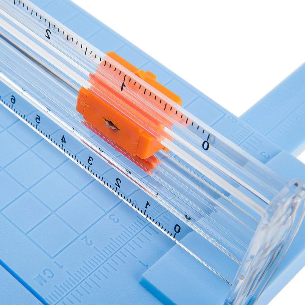 Mini Precision Rotary Paper Cutter Scrapbook Photo Trimmer With Finger Protection Slide Ruler For Home School Office