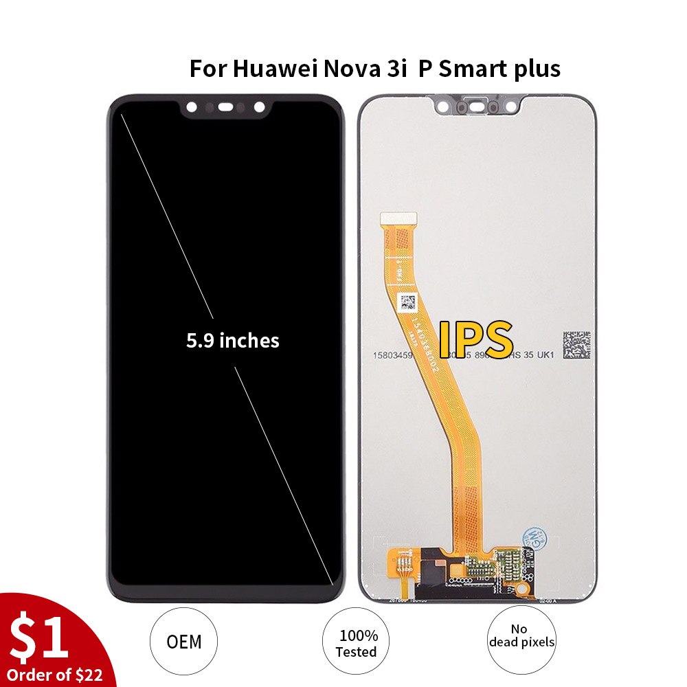 LCD Screen Replacement for Huawei Nova 3 / 3i P Smart Plus - 6.3" IPS Display Touch Digitizer Assembly