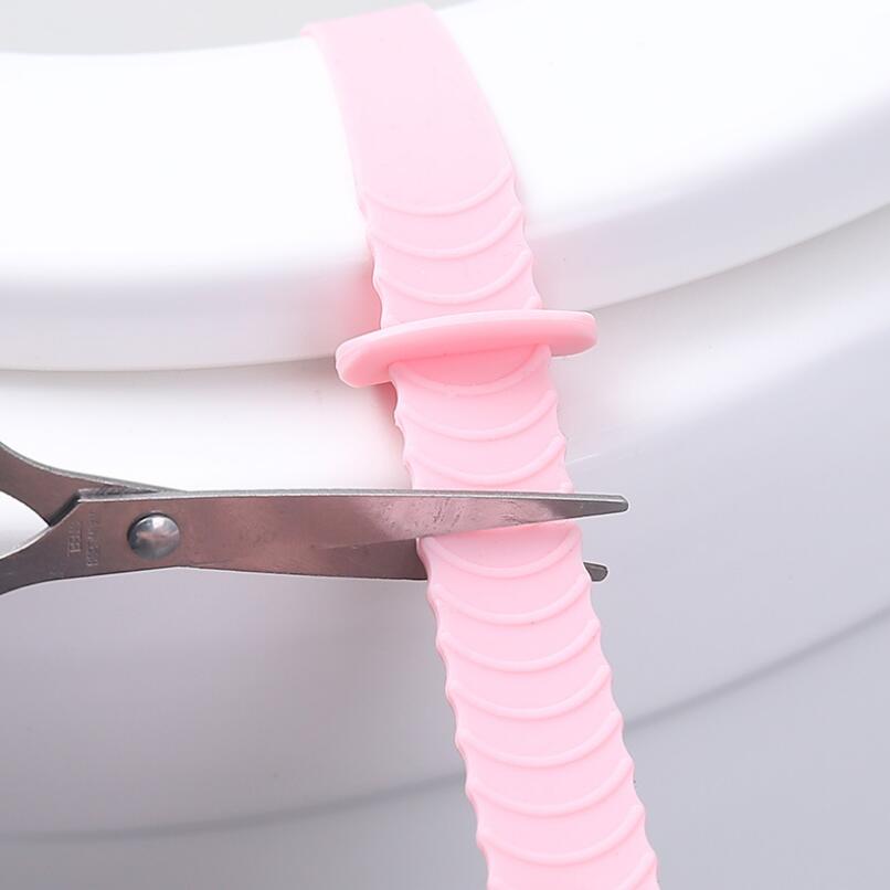 Silikone pink / blå toiletdæksel anti-snavset åbent toilet hygiejnisk afdække håndtag toiletdæksel tilbehør