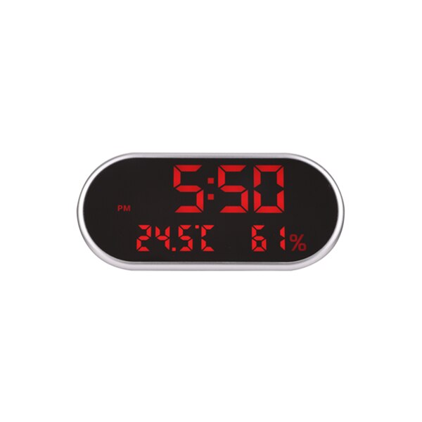 24 / 12 Hours Display LED Digital Wall Clocks Time/Humidity/Temperature Dimmable Nightlight Snooze Function for Home Kitchen