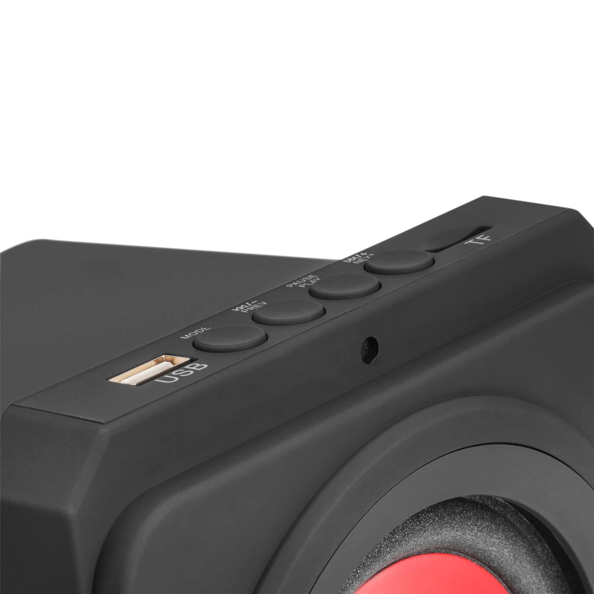 Mars Gaming MSX, Altavoces 35W, Altavoces PC subwoofer 2.1, 5 modos multimedia, Jack 3.5mm, Altavoz Negro y Rojo