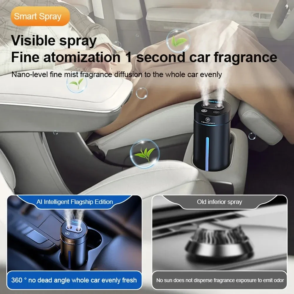 Ambientador para coche, difusor de Aroma, humidificador de aromaterapia, Oasis aromático eléctrico de aleación de aluminio, máquina de pulverización automática de aroma