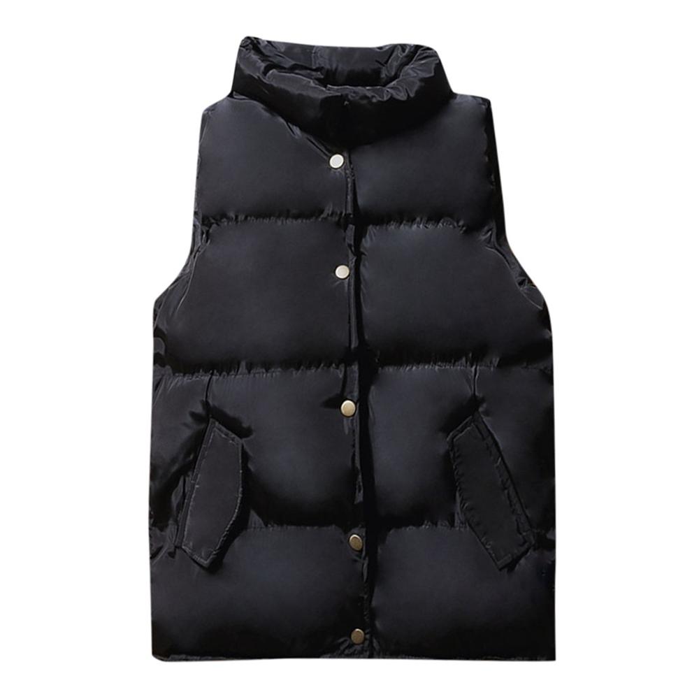 Männer Unten Westen Weiß Winter Jacken Weste Männer Ärmel Solide Zipper Mantel Mantel Warme Westen Plus Größe M-3XL 4 #: Schwarz / XXL