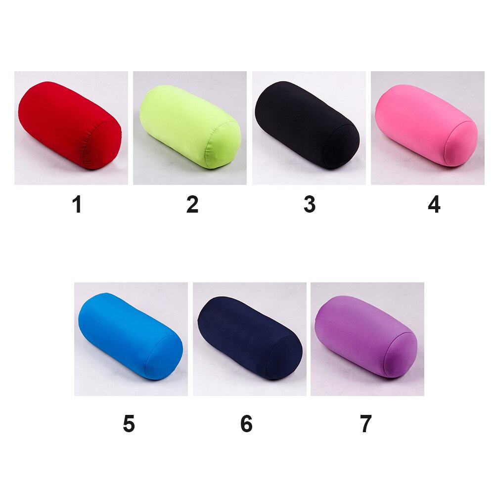 30cmx16cm Cylindrical pillow Micro Mini Microbead Back Cushion Roll Pillow Head Convenient Travel Pillow Bed Decoration