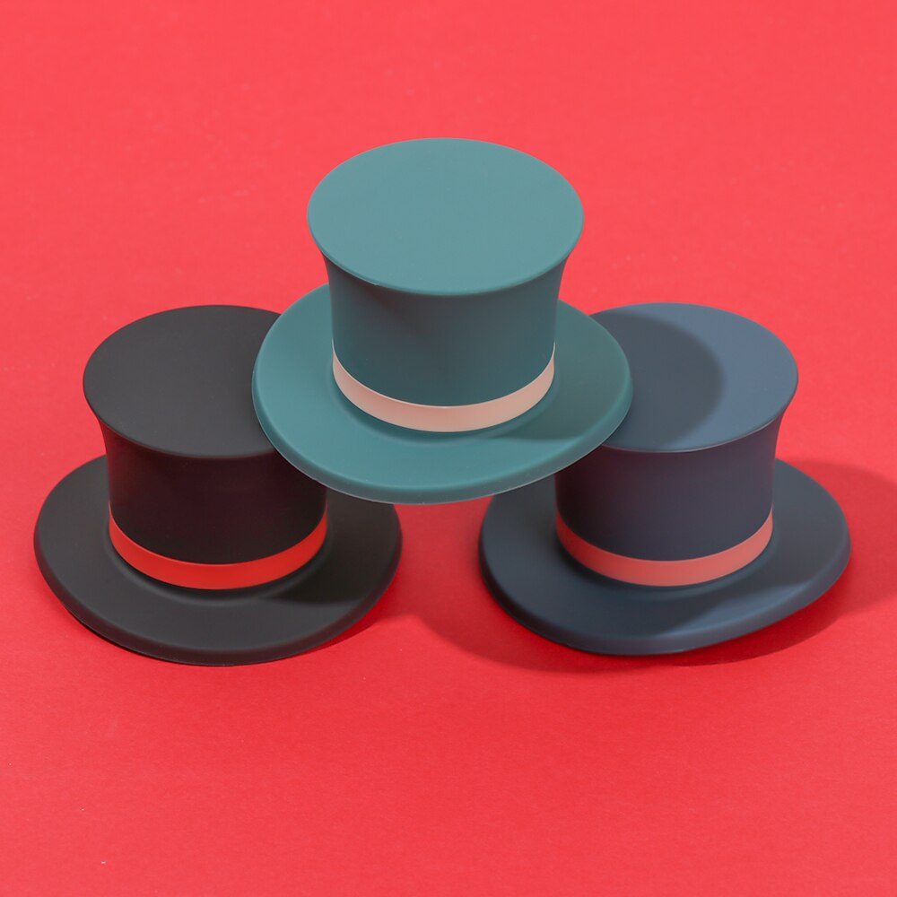 1PC Top Hat Shape Silicone Wine Bottle Stopper Champagne Wine Beer Bottle Cork Sealer Plug Wine Cap Bar Kitchen Tool
