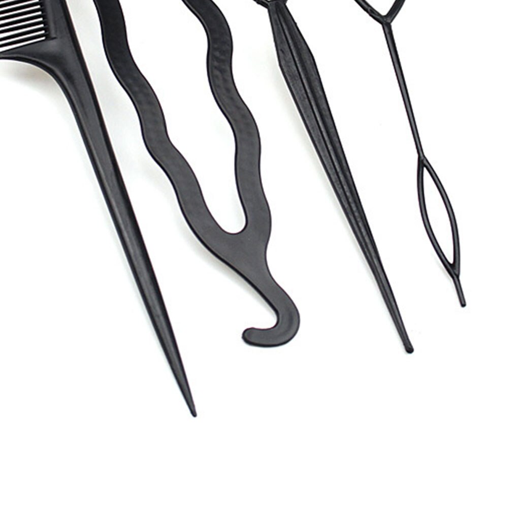 Fyra stycken plast dra hår nål skål hår verktyg gör det själv hår styling accessoarer set hästsvans maker