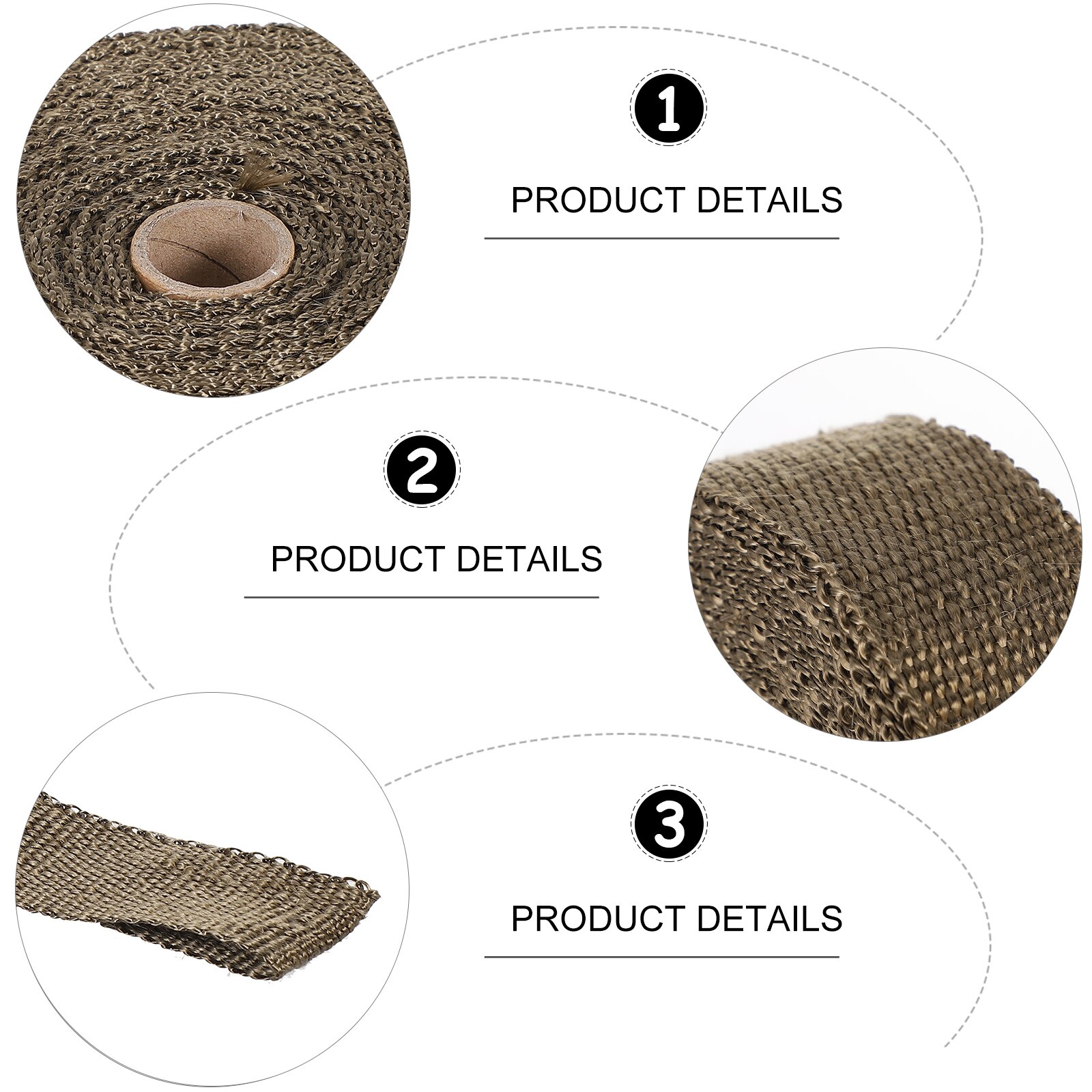 Fiberglass Exhaust Heat Shield Wrap Motorbike Exhaust Pipe Heat Insulating Cloth