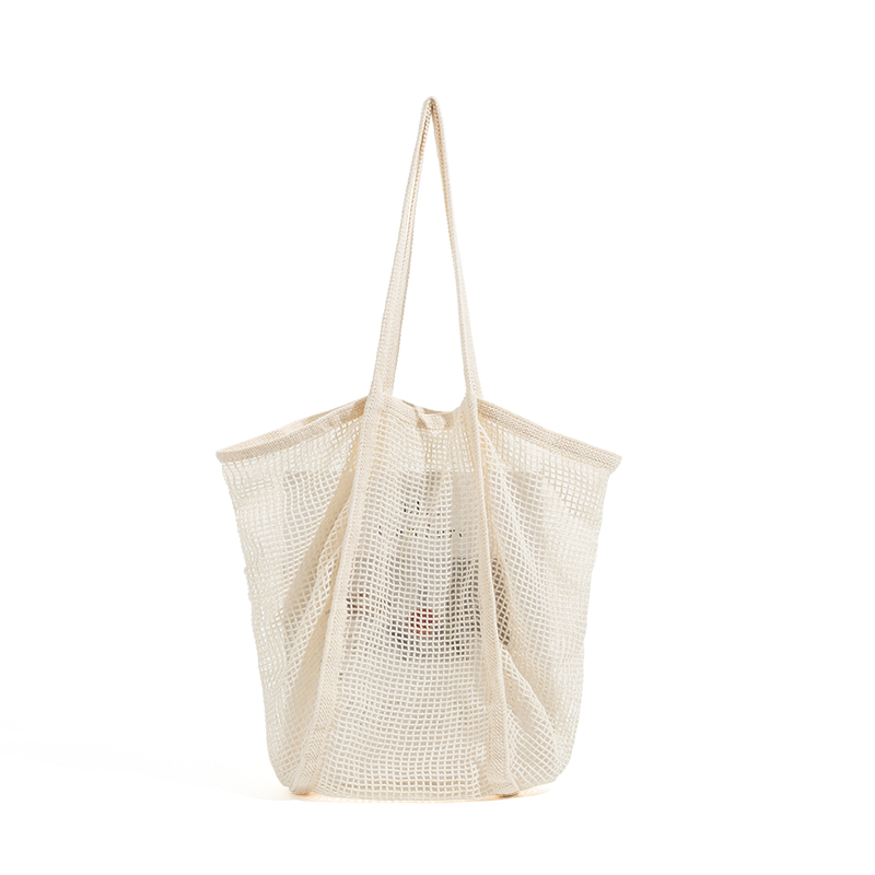 MABULA-Bolso de playa plegable con forro de malla, bolsa de hombro de gran capacidad, para comestibles, portátil: B