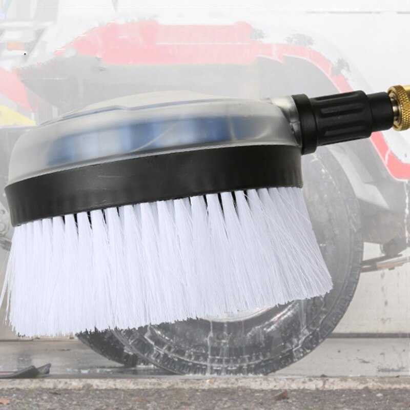 High Pressure Washer Rotating Wash Brush with 1/4 Inch QC,1/4 Inch Blue Holder Coupler Brass Female Quick Connector
