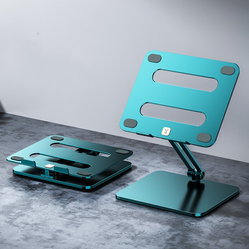 Full Aluminum Alloy Tablet Stand Adjustable iPad Pro Holder Tablets Drawing Stand Foldable Cell Phone Free Liftting iPad Stand: Green