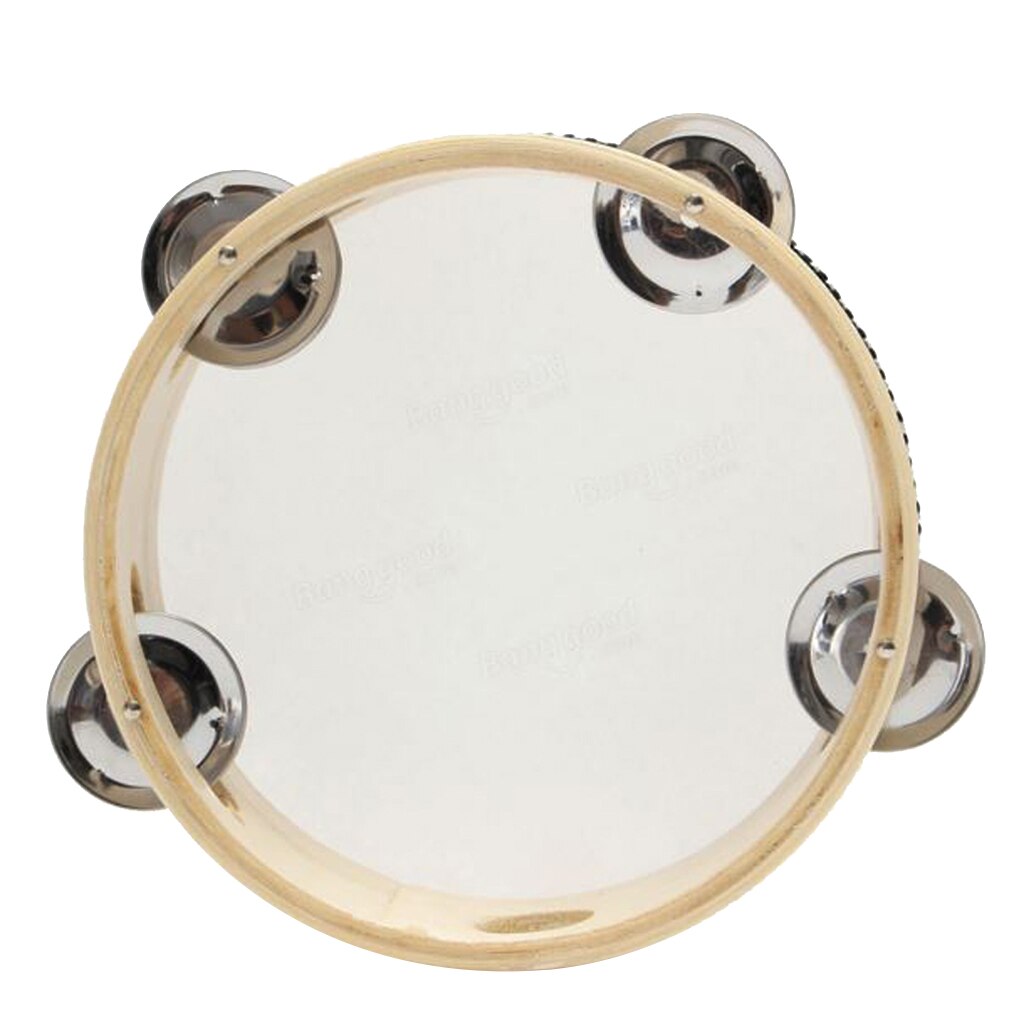6 tommer håndholdt tamburintromme klokke metal jingles musikalsk legetøj percussion