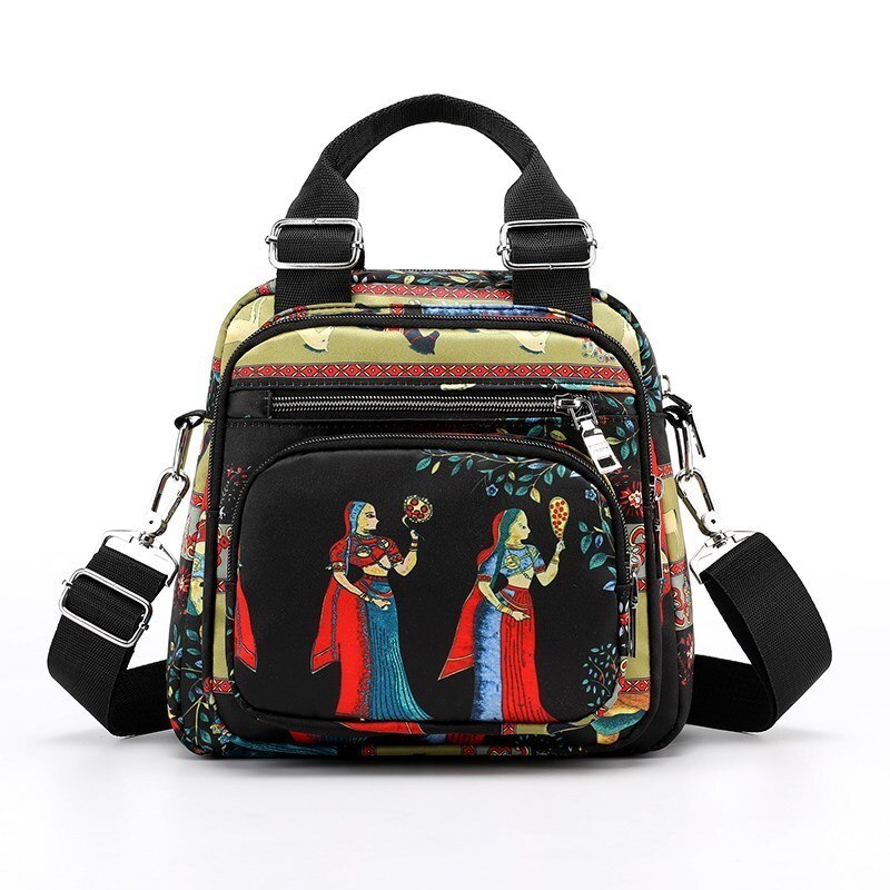 Dames schoudertas waterdichte nylon tas multifunctionele bloementas multi-pocket tas luxe handtassen dames bolsa feminina sac: Schoonheid