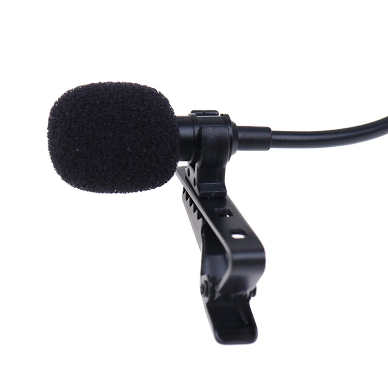 Portable USB Mini Microphone 2m Lapel Lavalier Mic Clip-on Buttonhole Microphone