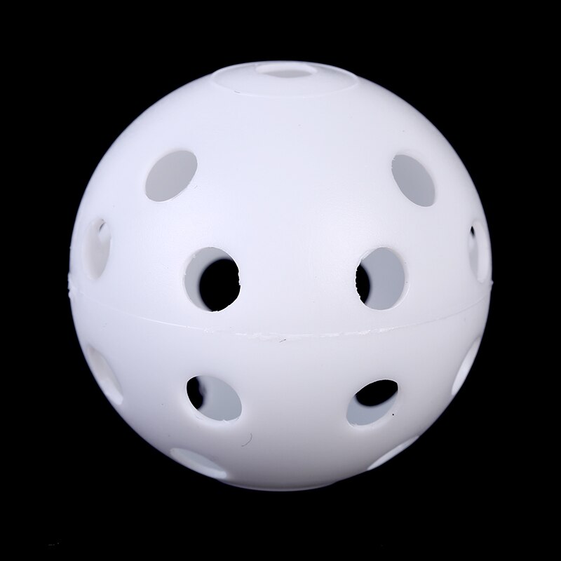 Hvide plastik elastiske golfbolde whiffle luftstrøm hule golf øvelse træning hjælp sport tilbehør træning til varme ups