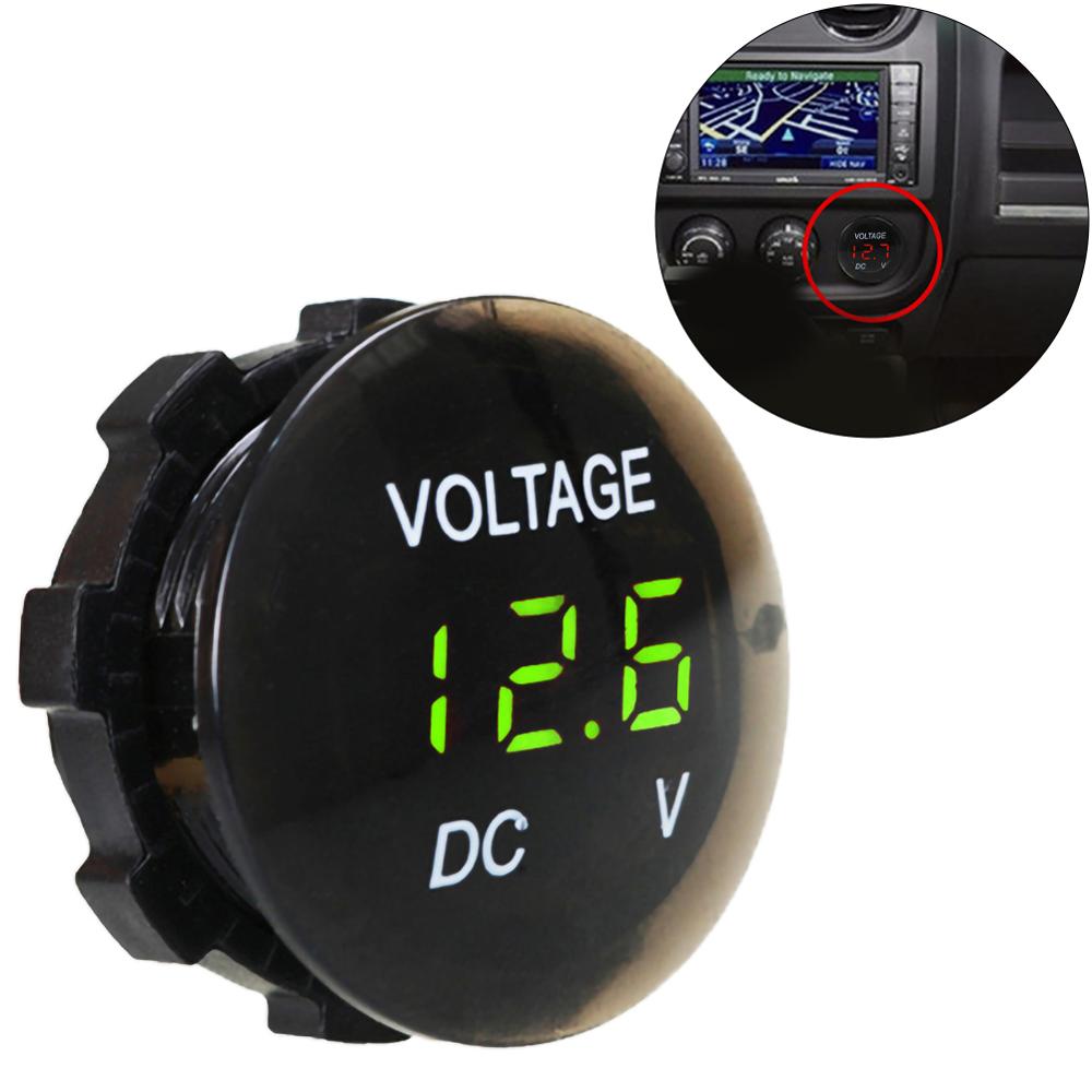 DC 12V-24V wyświetlacz cyfrowy woltomierz samochodowy miernik napięcia próbnik wyświetlacz doprowadziło dla samochodów automatyczny motocykl łódź ATV ciężarówka akcesoria remontowe: zielony