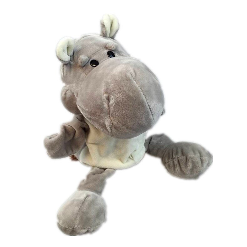 Nice Sexy Cute Cartoon Plush Daby Toy Nici Hippo Ladybug Wolf Giraffe Raccoon Crocodile Stereo Hand Puppet Daby Telling Story: hippo
