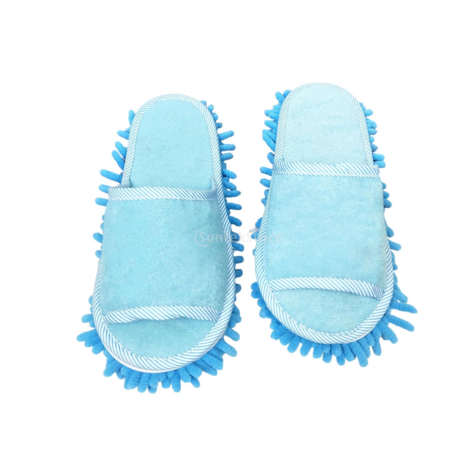 1 Pair Microfiber Mop Slippers Detachable Cleaning Tool for Home Dusting Moping Unisex Soft Brooms Household Washable Durable: Light Grey