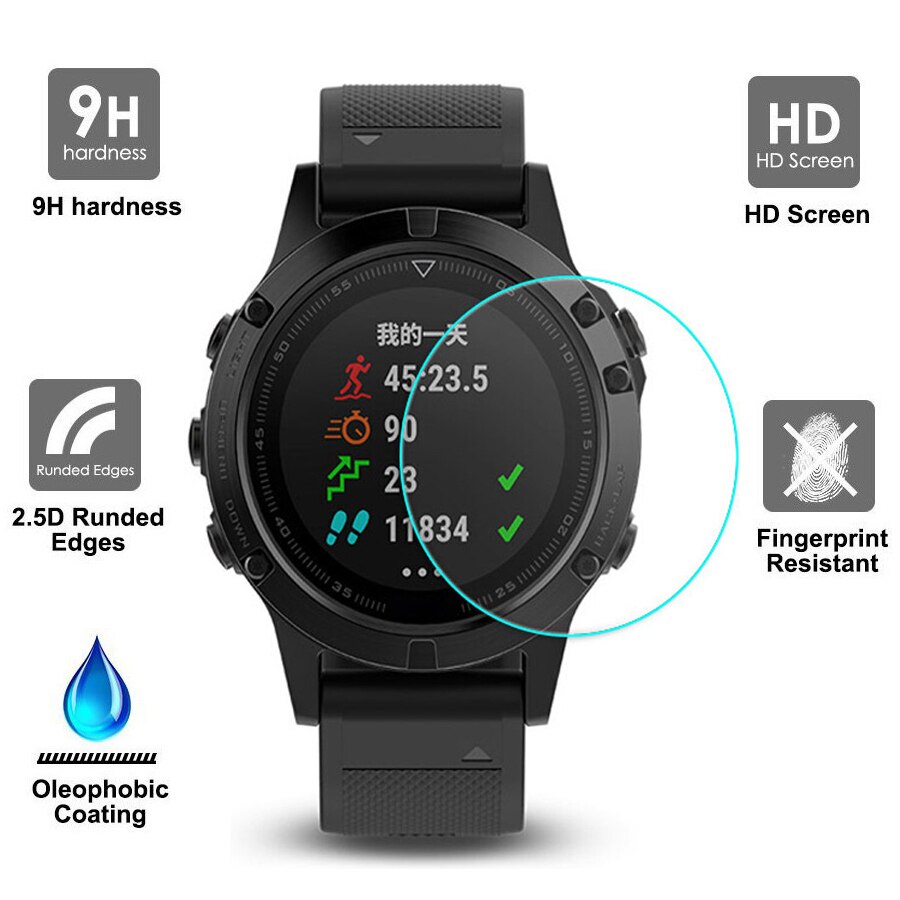 Voor Garmin Vivoactive3 Gehard Glas Screen Protector Film voor Garmin Vivoactive 3 Horloge Beschermende Glas film