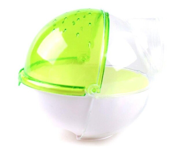 Hámster Guinea cerdo baño bola forma para baño, bañera rata ratón actividad habitación Baño de mascotas bañera artículos para hámster: Light Green