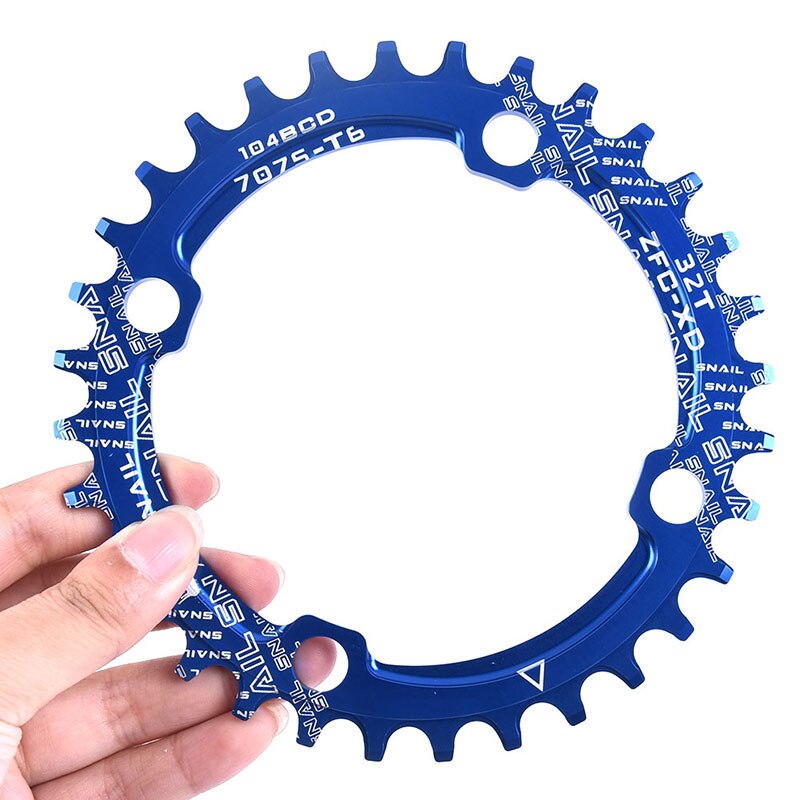 1Pc 32T Chain Ring 104 BCD Round Narrow Wide Tooth Plate 104 BCD Chainwheel 32T Tooth MTB Mountain Bike Chainwheel
