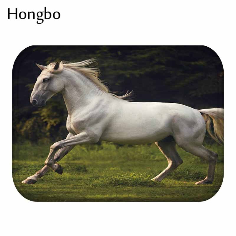 Hongbo-tyylinen majesteettiset hevosprinttimatot liukumattomat lattiamattot ulkomatot kirkkaat etuoven matot: 12
