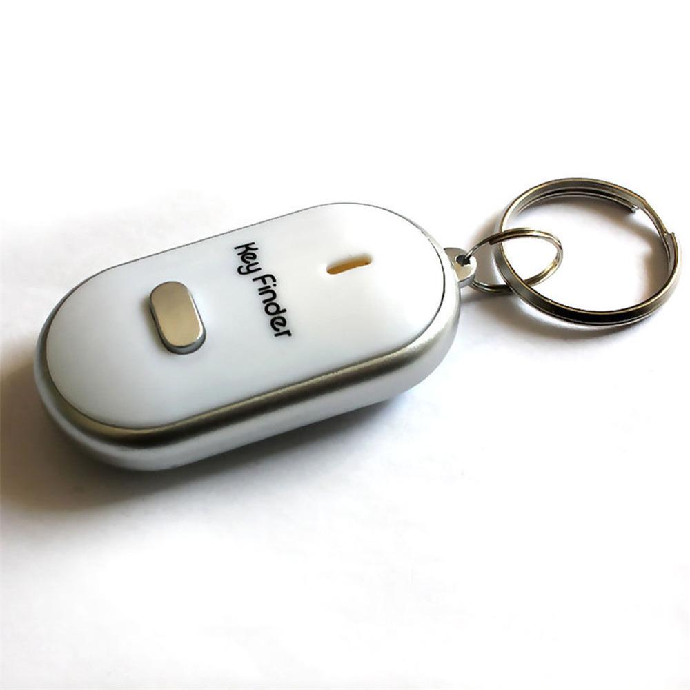 Led-taschenlampe mit fernbedienung, tonsteuerung, schlüsselfinder, schlüsselanhänger, mini-alarm, erinnerungsfunktion, schlüsselortung, brieftaschen- und handyortung: Weiß