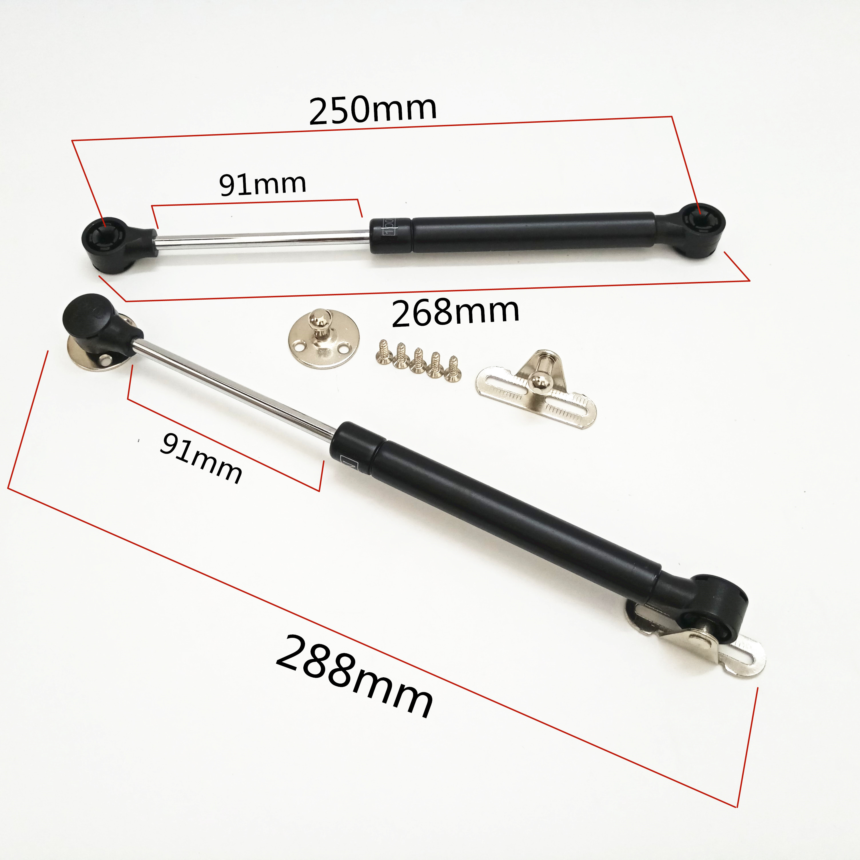 2 stks/partij Deur Lift Pneumatische Ondersteuning Hydraulische Gasveer Stay Strut voor Kast Deur Lift Houden Pneumatische hardware