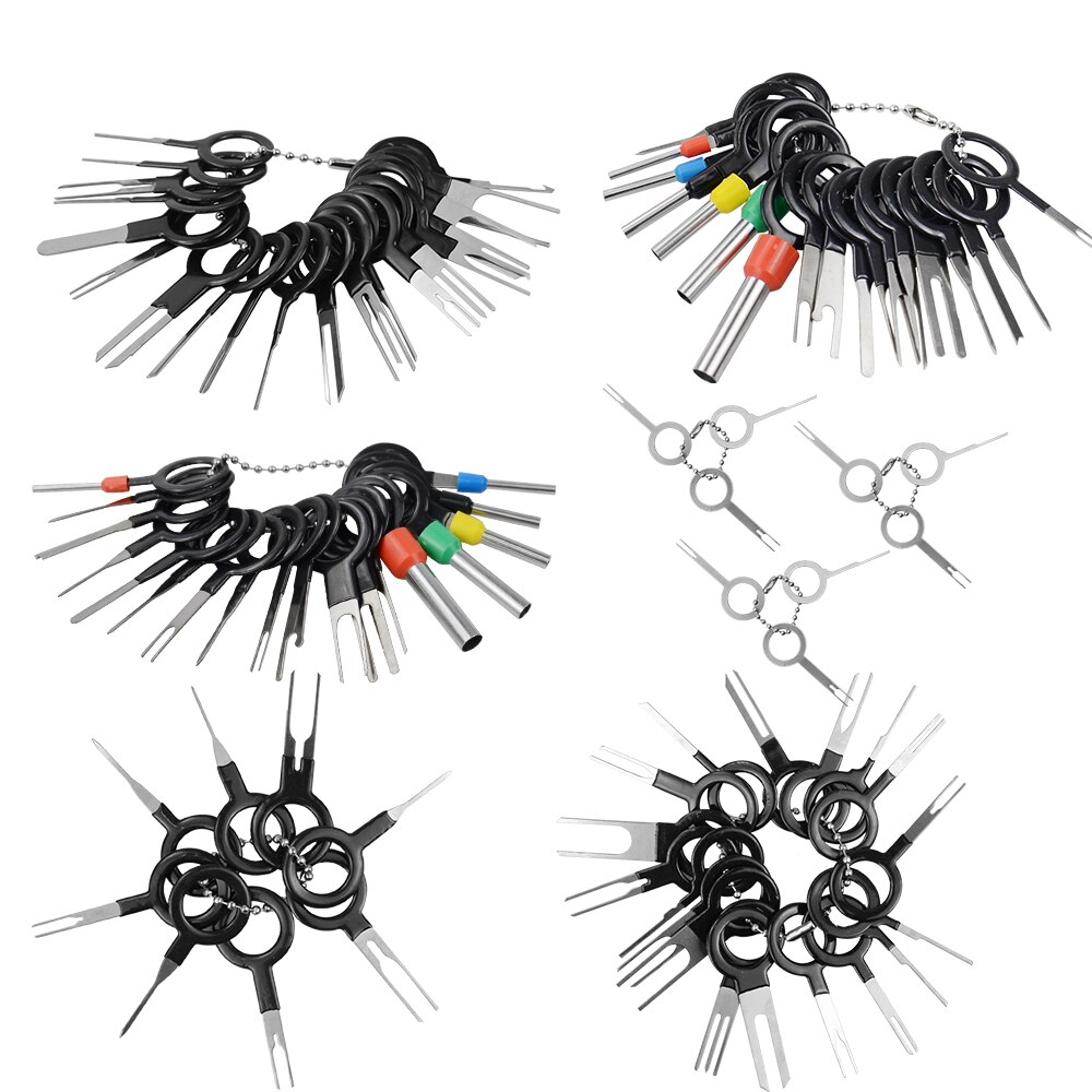 59/76/91Pcs Car Terminal Removal Kit Wiring Crimp Connector Pin Extractor Puller Terminal Ejector Plug Repair Pin Tool