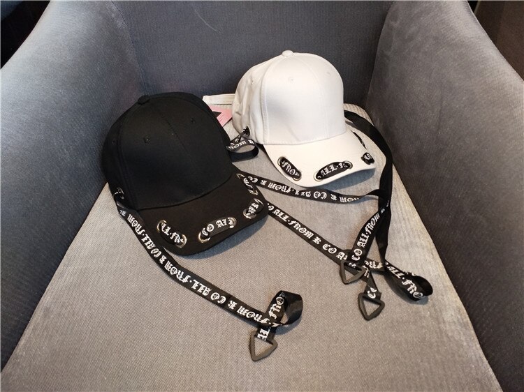 Kvinners #39 hopp baseball caps britisk punk stilig langt belte bokstav snapbacks lue dans caps