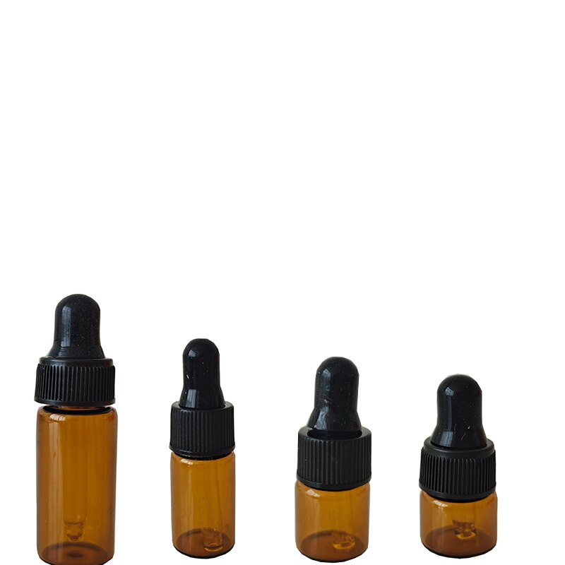 10 stk. flasker med æterisk olie dråberglas 1ml 2ml 3ml 5ml vegetabilsk olie essens aromaterapi opbevaring af parfume rav hætteglas