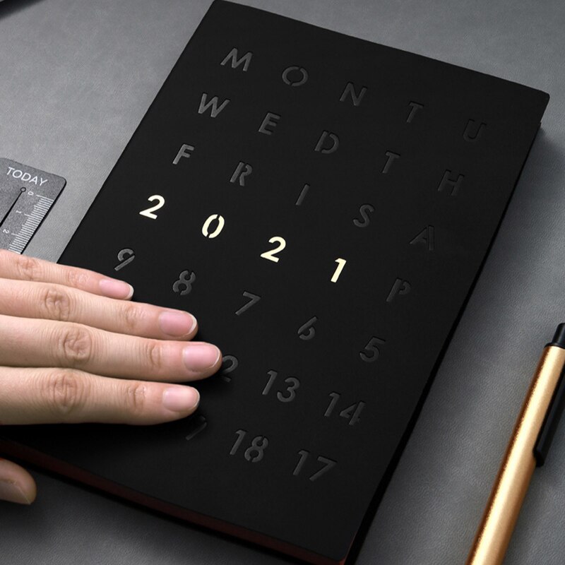 Agenda Planner Organizer A5 Notebook and Journal Business Diary Notepad Weekly Monthly Note Book with Pen Daily Handbook