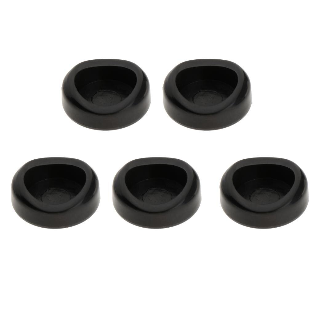 Saxophone Thumb Rest/ Button - Black Plastic - 5 Pieces - for Sax Parts Accessories Replace the Old and Broken