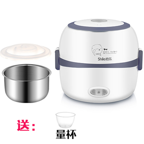 Electric lunch box heat preservation multifunctional double-layer heating rice cooker small stainless steel with lunch box: 1 white liner