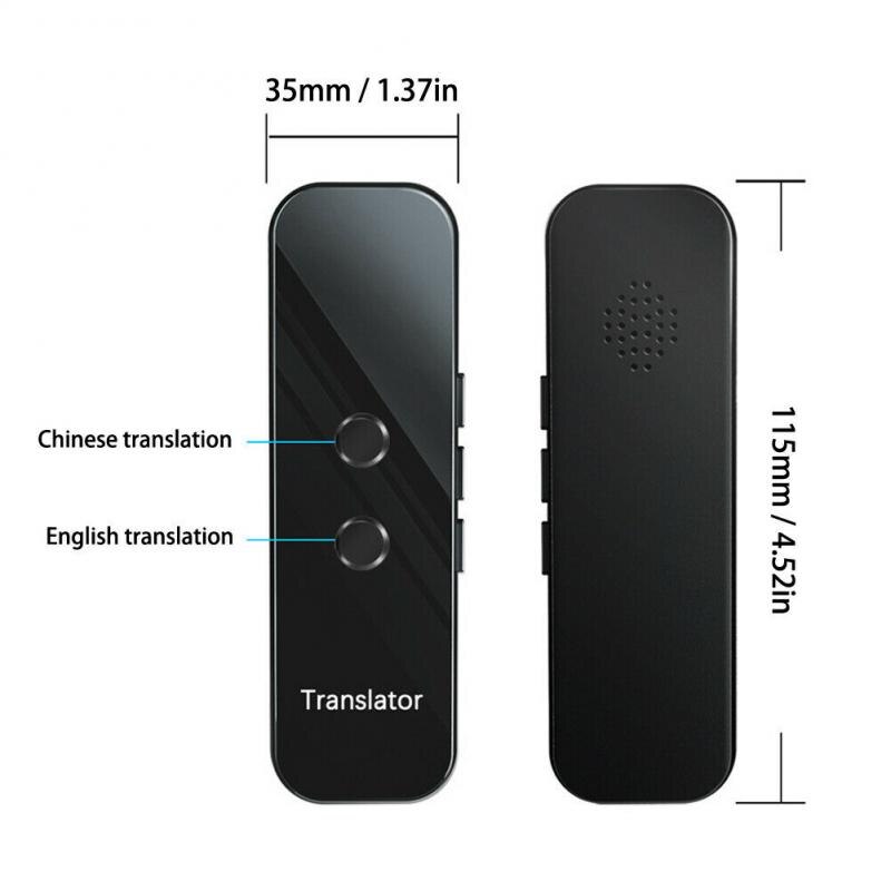 1pc mini tradutor inteligente sem fio 72 idiomas em dois sentidos em tempo real tradutor de voz instantânea aplicativo fotografia translaty bluetooth