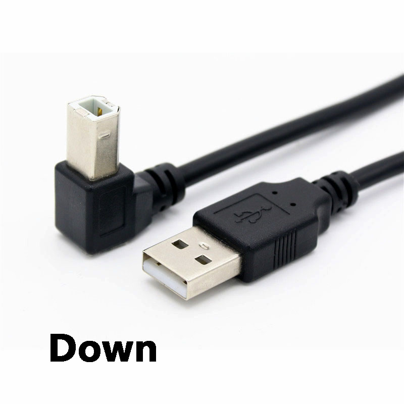 USB 2.0 A Male to USB B Male Type B BM Up&Down&Right & Left Angle Printer scanner 90 degree cable 50cm 150cm BM Angled Cable: Red / 0.2M