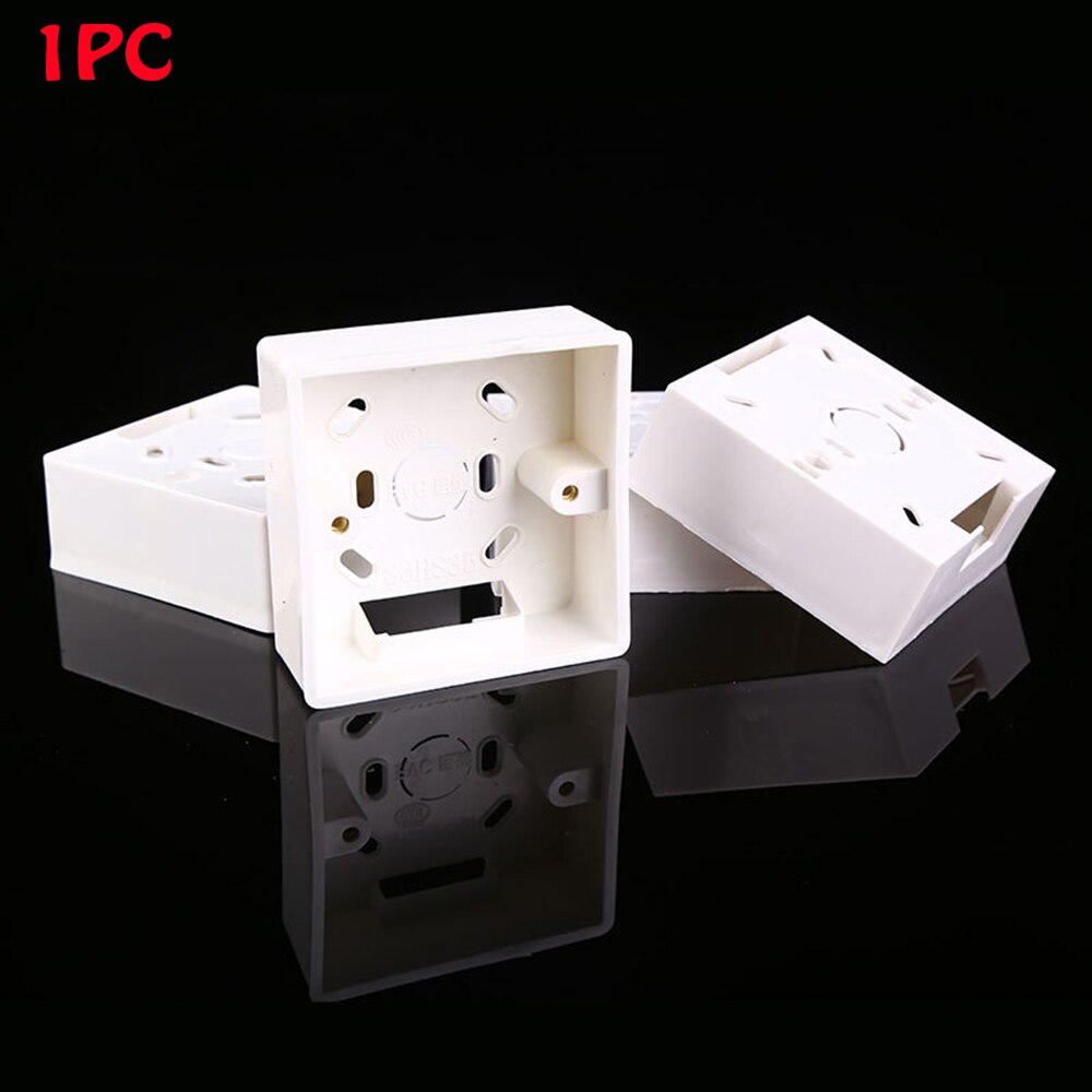 1PC PVC Plastic Wall Mounted Junction Box Home Improvement Flame Retardant Wall Switch Box Power Bottom External Mounting Box
