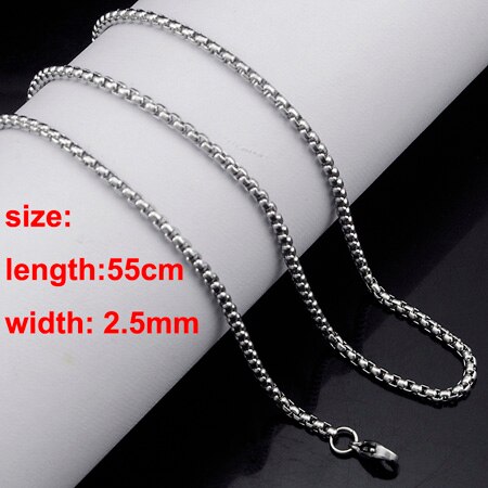 CHIMDOU Stainless Steel Chain Necklace For Men Women Snake Chain DIY long chain Jewelry Accessories: box chain 55cm