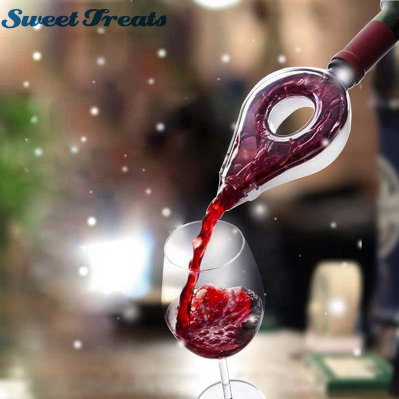 Sweettreats Wine Decanter Magic Decanter Essential Wine Quick Aerator Pour Spout Decanter Mini Travel Wine Filter