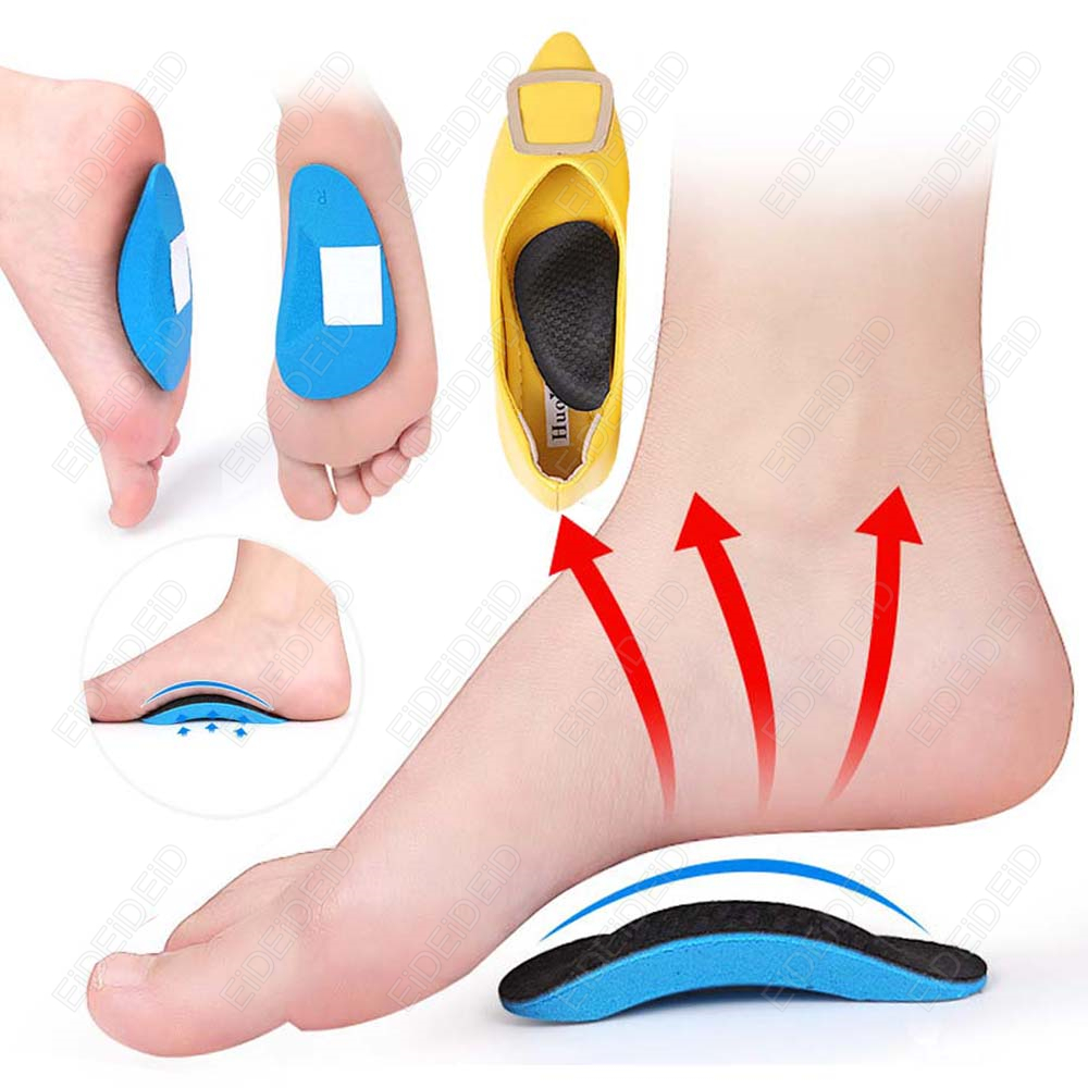 1/2 Pairs EVA Zachte Halve Inlegzolen Platte Steunzool Sport Palm Pad Voet Pijnbestrijding Platvoeten Correctie Orthopedische Schoen Inserts