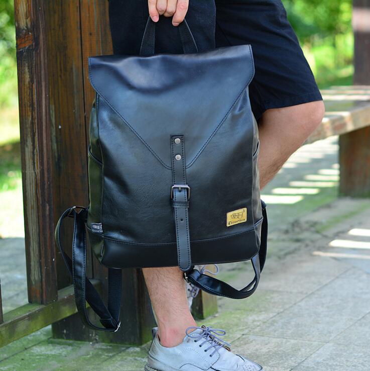 X-online – sac d'école vintage en cuir pour hommes, sac à dos pour étudiants, 031717