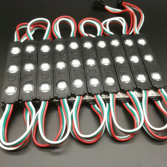 RGB LED Module Strip WS2811 3 LED IP65 Waterproof 5050 COB Injection Sign Lighting DC12V Window Store Front Lighting Lamp