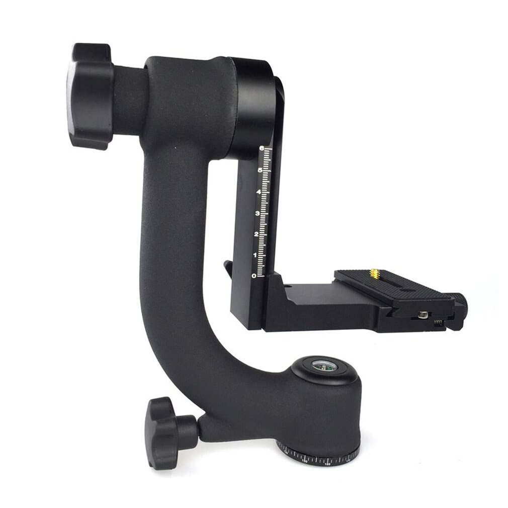 ST-360 Panoramica Verticale di 360 Gradi pro del Giunto Cardanico del Treppiedi Testa 1/4 di pollice Vite per La Macchina Fotografica Dslr Teleobiettivo Piastra A Sgancio Rapido