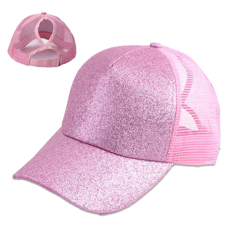 2022 glitter hestehale kvinder & #39 ;s baseball cap kvinder snapback mesh trucker caps kvinde sommer ben sorte justerbare hip hop hatte/kasket: 6