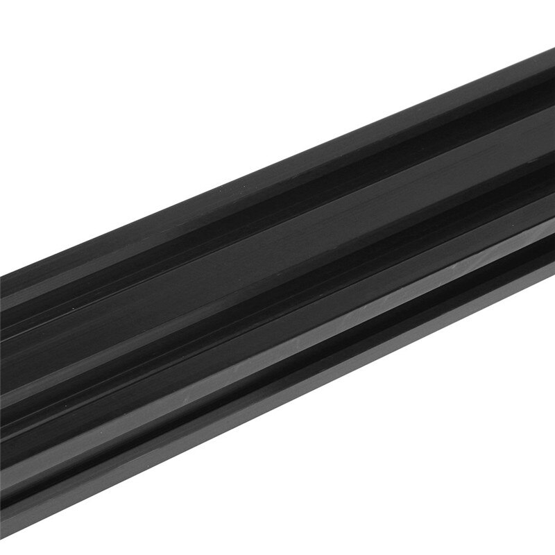2040 Profilé En Aluminium Anodisé Standard Européen D'extrusion De V-slot Cadre 100-500mm Longueur Rail Linéaire Pour CNC Imprimante 3D Noir