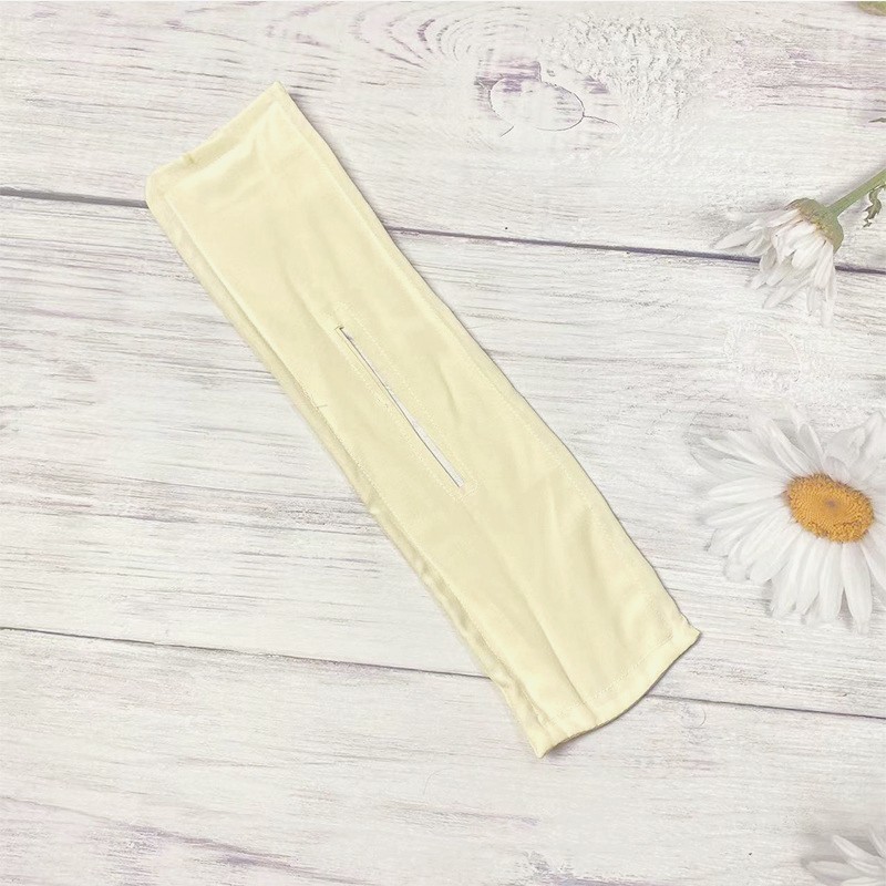 Pinza para el pelo con lazo perezoso para mujer, diadema estampada de cola de caballo, pasadores de abrazadera giratoria de Color sólido Simple: Marfíl