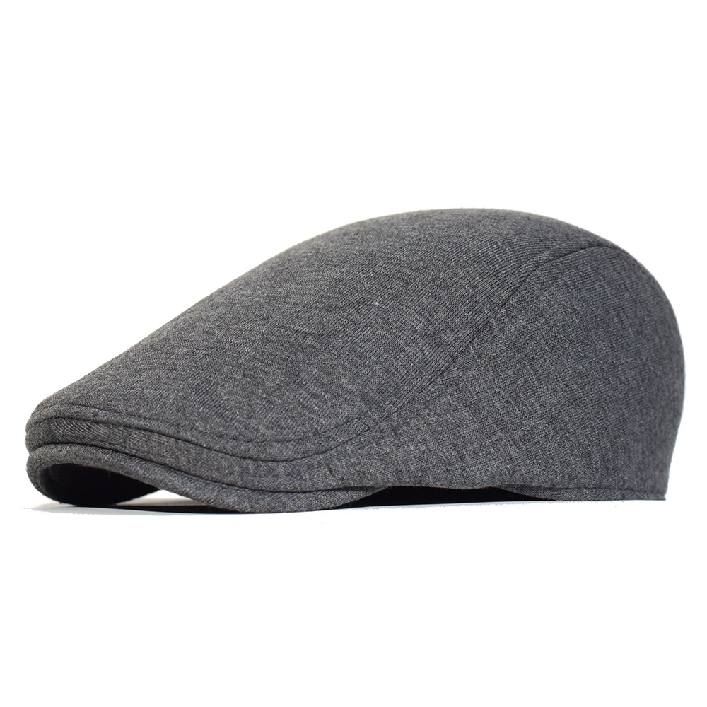 Beret Cotton Solid Color Soft Top Casual Beanie Retro Literary Forward Cap Peak Cap Driver Hat for Friends: D