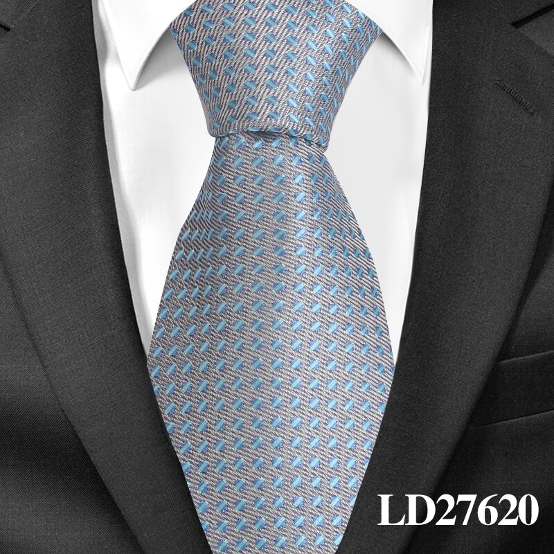 Mannen Stropdassen Mode Plaid Stropdassen Voor Wedding Zaken 8cm Widtch Classic Stropdas JACQUARD GEWEVEN Bruidegom Stropdas Voor Mannen Das: LD27620