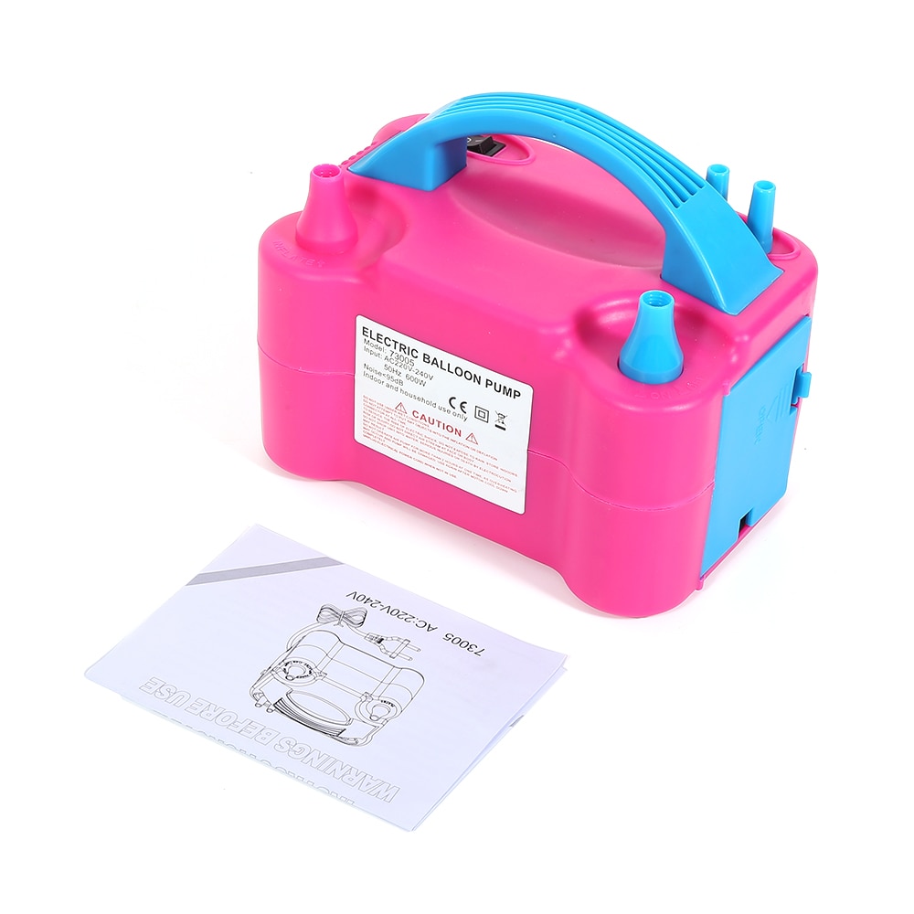 Portable Electric Balloon Inflator Pump Double Hole Nozzle Air Compressor Inflatable Electric Balloon Pump Air Blower Eu/US Plug